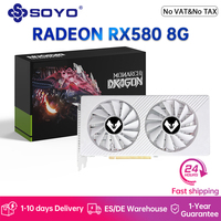 SOYO AMD Radeon RX580 8GB Gaming Graphics Card 2048SP GDDR5 256Bit PCIE 3.0 x16 DP DVI RX580 8GB GPU Desktop Computer Video Card