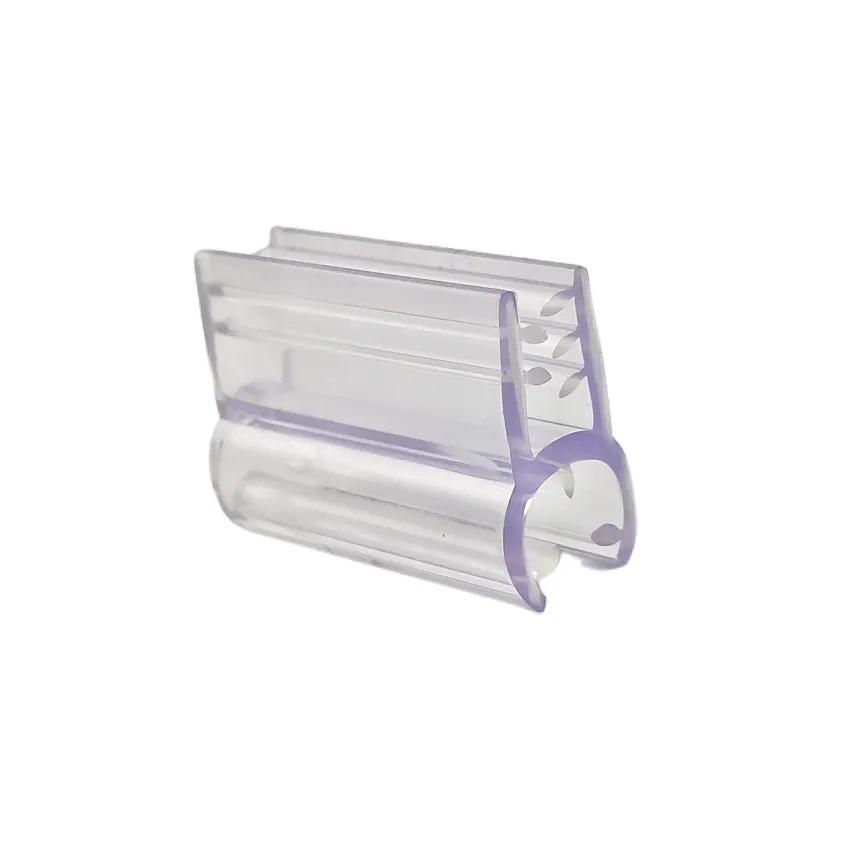 Plastic Soft Tooth Grip Label Pricing Display Clamp Clip Holder Tube Pipe Advertising Card Promotion