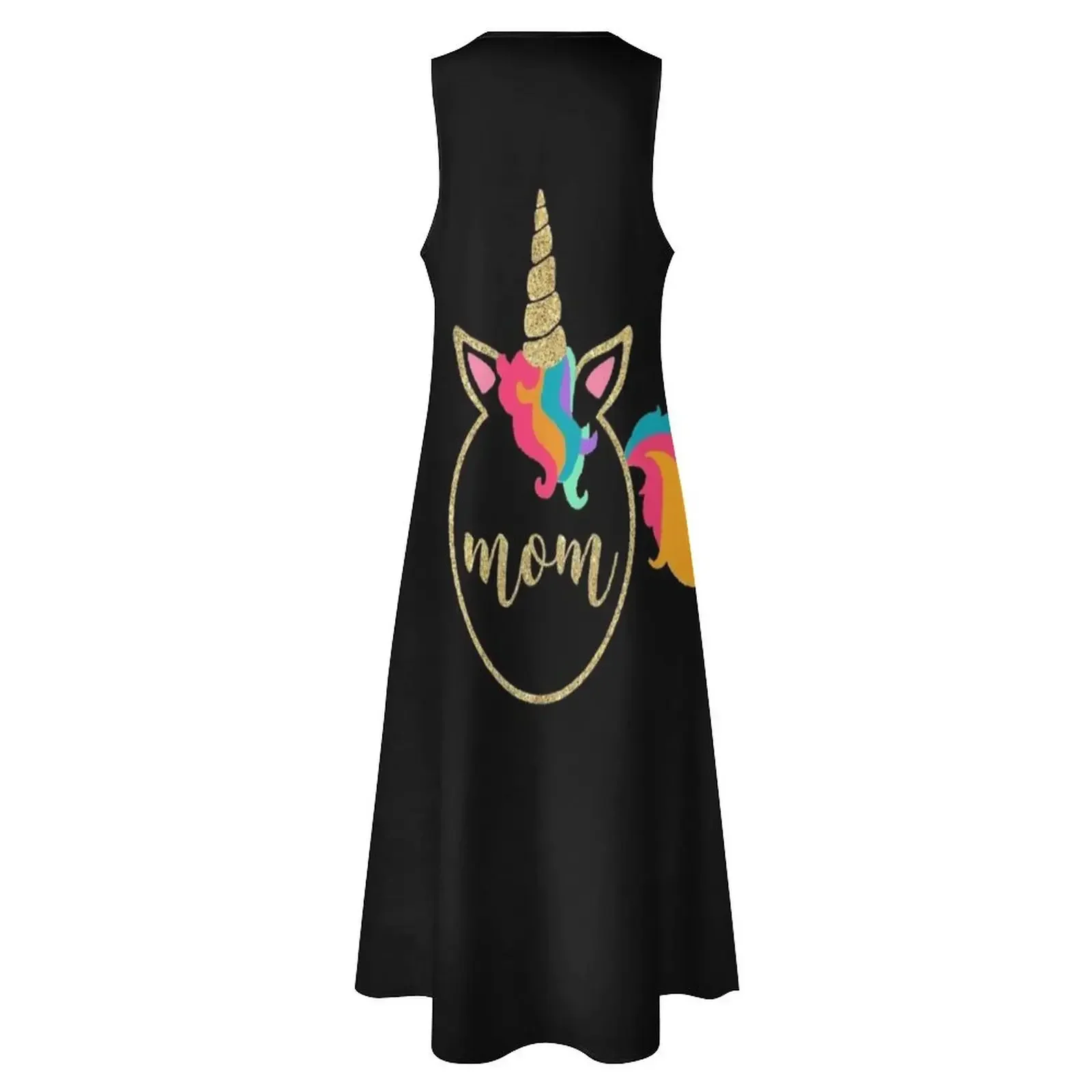 Drôle or licorne maman t-shirt robe longue robes élégantes pour les femmes robe soirée robes de soirée robe