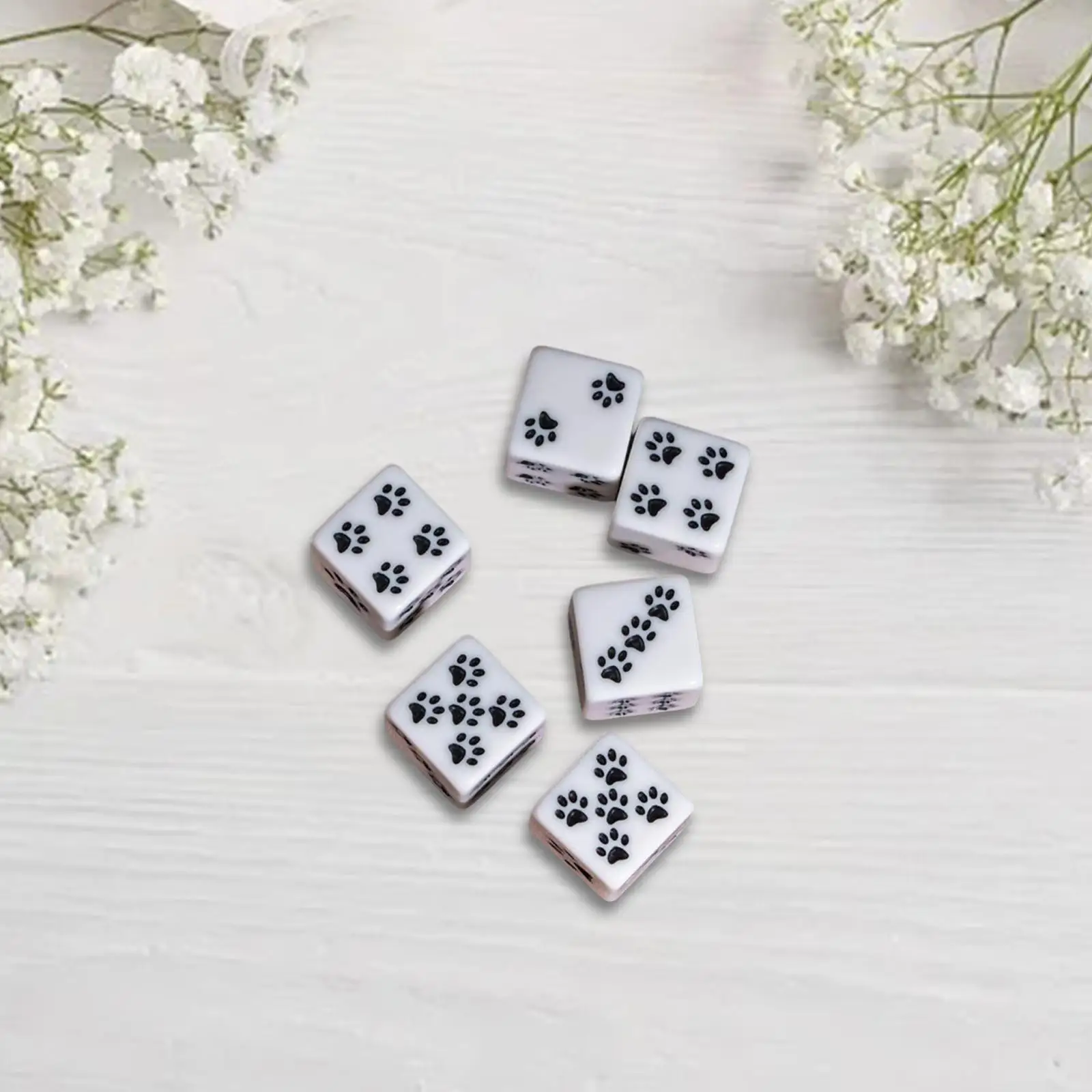 6 Pieces Six Sided Dices Playing Dice Table Game for Party Favors Entertainment Role Playing Game Family Gathering Wedding