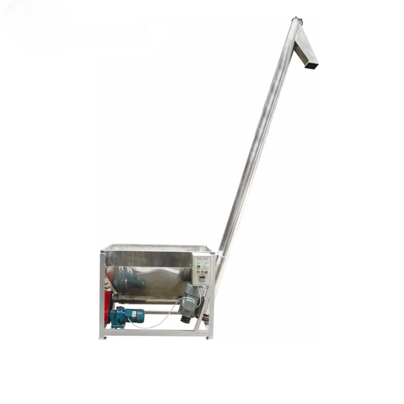 Stainless steel inclined spiral feeder GS-2s with square hopper