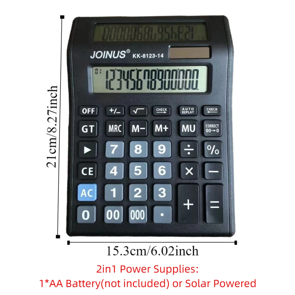 Multifunctional Solar Dual-Screen Calculator Efficient Calculation Stationery Financial Accounter Calculator Easy To Use