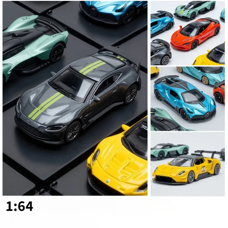 โมเดลรถสปอร์ต Valkyrie อัลลอยด์ ขนาด 1:64 พร้อมกล่องโชว์ ของสะสม รถจิ๋ว ของเล่นเด็กผู้ชาย รุ่น Sian Divo