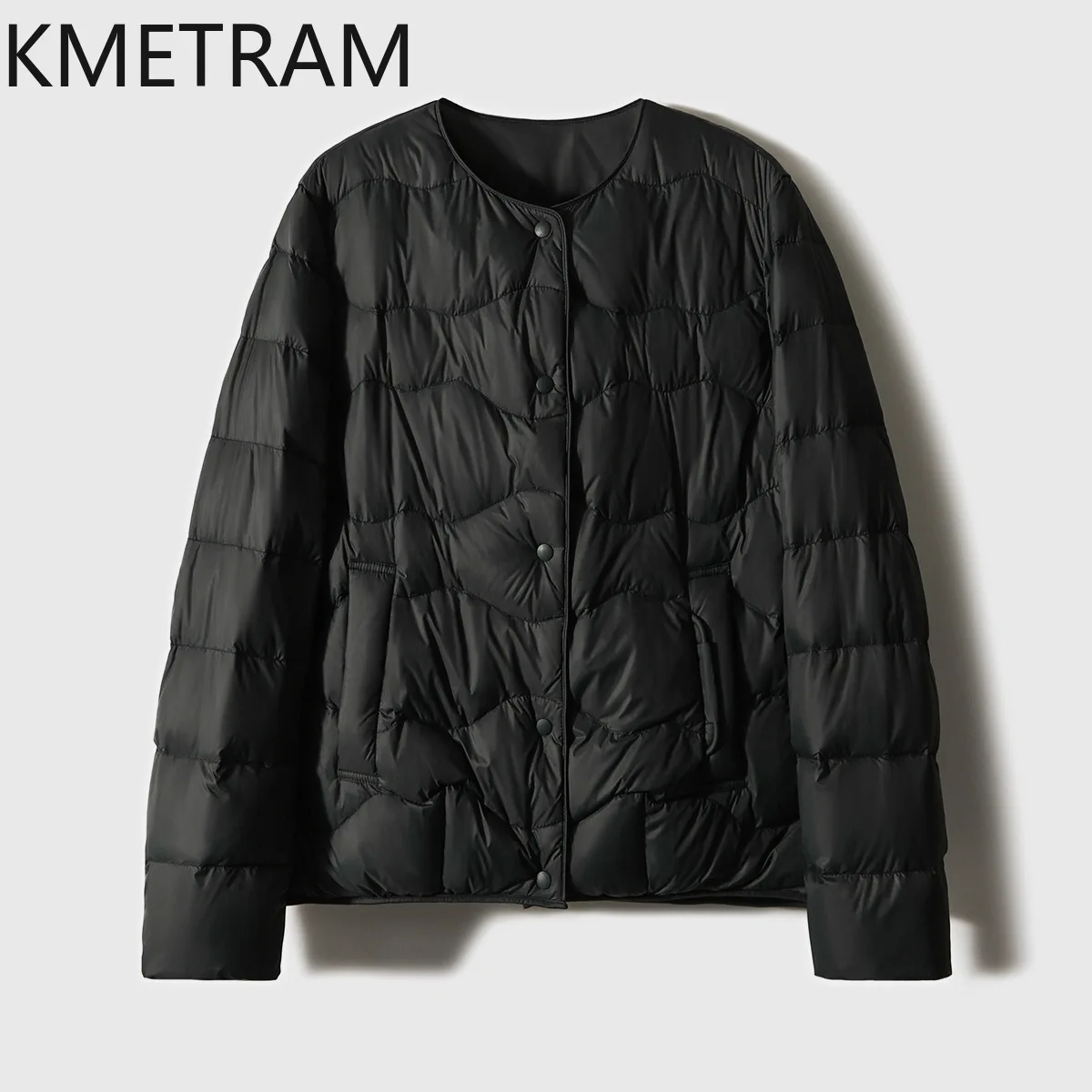 KMETRAM 겨울 화이트 구스 다운 코트 고품질의 새로운 겉옷 경량 퍼퍼 자켓 의류 여성 2024 Пуховик Женский