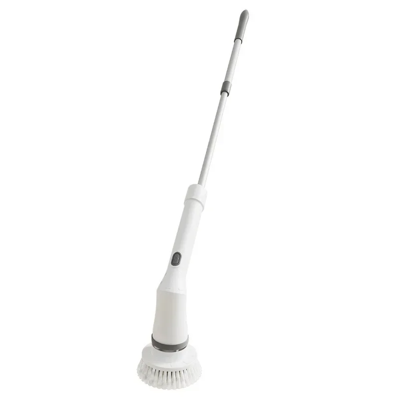 Cordless Cleaning Brush 1PC Household Long Handle Retractable Rechargeable Cleaning No Bend Auto Rotate Mop