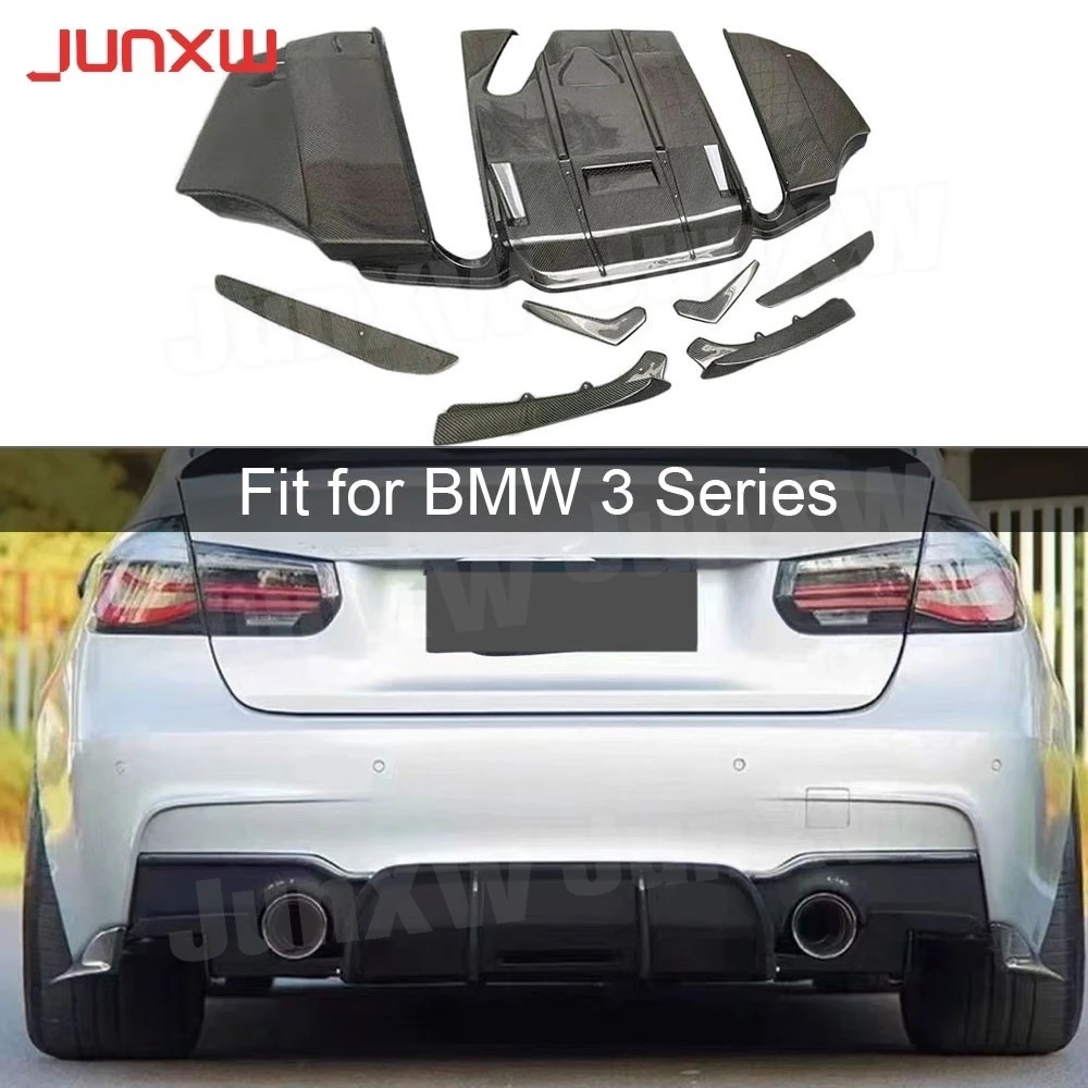 

Carbon Fiber for BMW 3 Series F30 M Tech Sport 2012-2018 Rear Bumper Diffuser Rear Splitters Spoiler FRP G Style Car Accessories