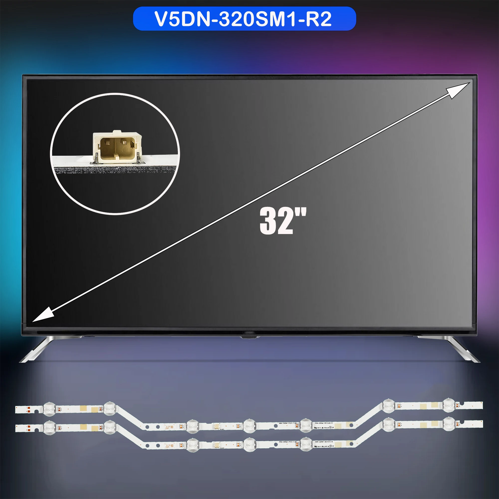LED شريط إضاءة خلفي ل UE32M5000AK UE32M5005AK UE32M5005AW UE32M5075AU UE32M5300AU UE32N5305AK UE32N5372AU 2015SVS32FHD #2
