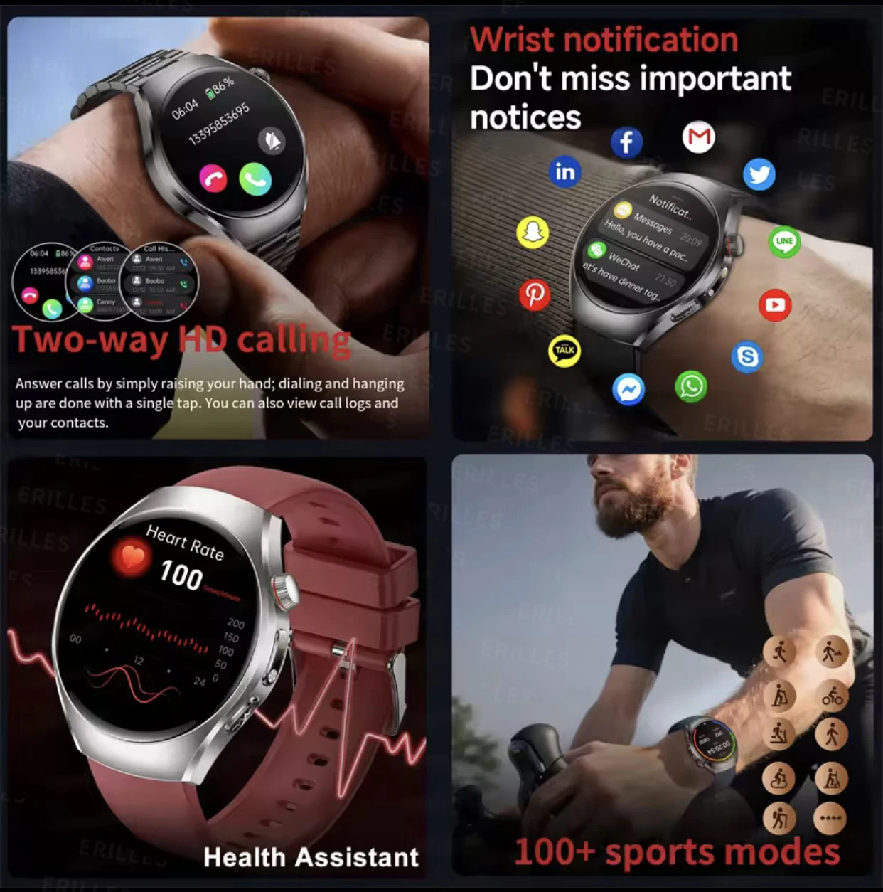 ساعة ذكية طبية احترافية 2026 م - مراجعة Smartwatch Health Watches وسعره