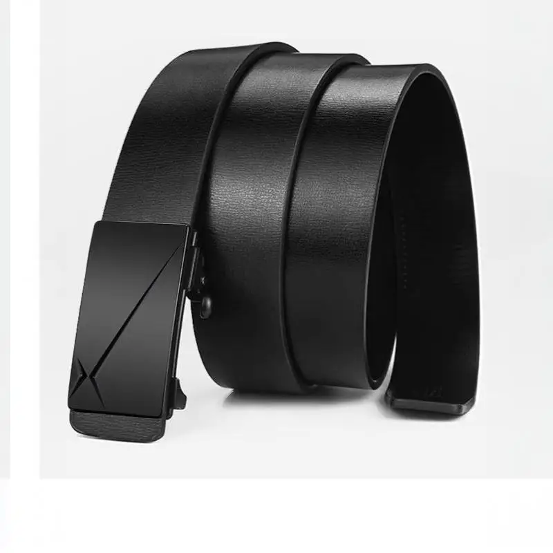 Men's Minimalist Automatic Buckle PU Belt Stylish Durable Inner Wear Waist Strap for Casual Business Party Gift for Men 1Pc
