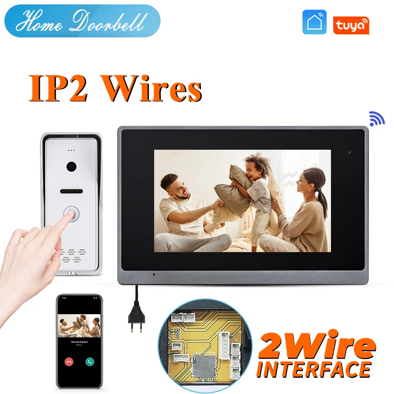 

7-Inch TUYA WIFI Intercom Phone Door Home Video Doorbell 2 Wires Intercom Video Door Phone Manufacture