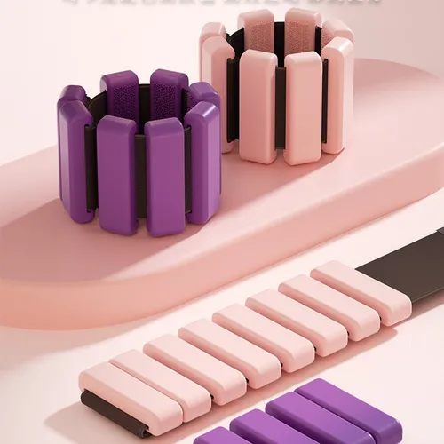 Imagen 2 del producto Pesas tobilleras ajustables para mujeres y hombres, juego de pesas de muñeca para caminar y correr, 1 par (0,5 libras cada una) extraíbles y portátiles
