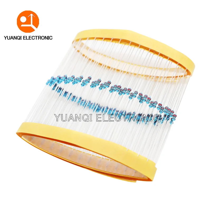 100pcs 1/8W 1% Metal Film Resistor 0.125W 1R-4.7M 10R 22R 47R 100R 220R 470R 680R 1K 3.3K 4.7K 10K 22K 47K 220K 680K 1M ohms