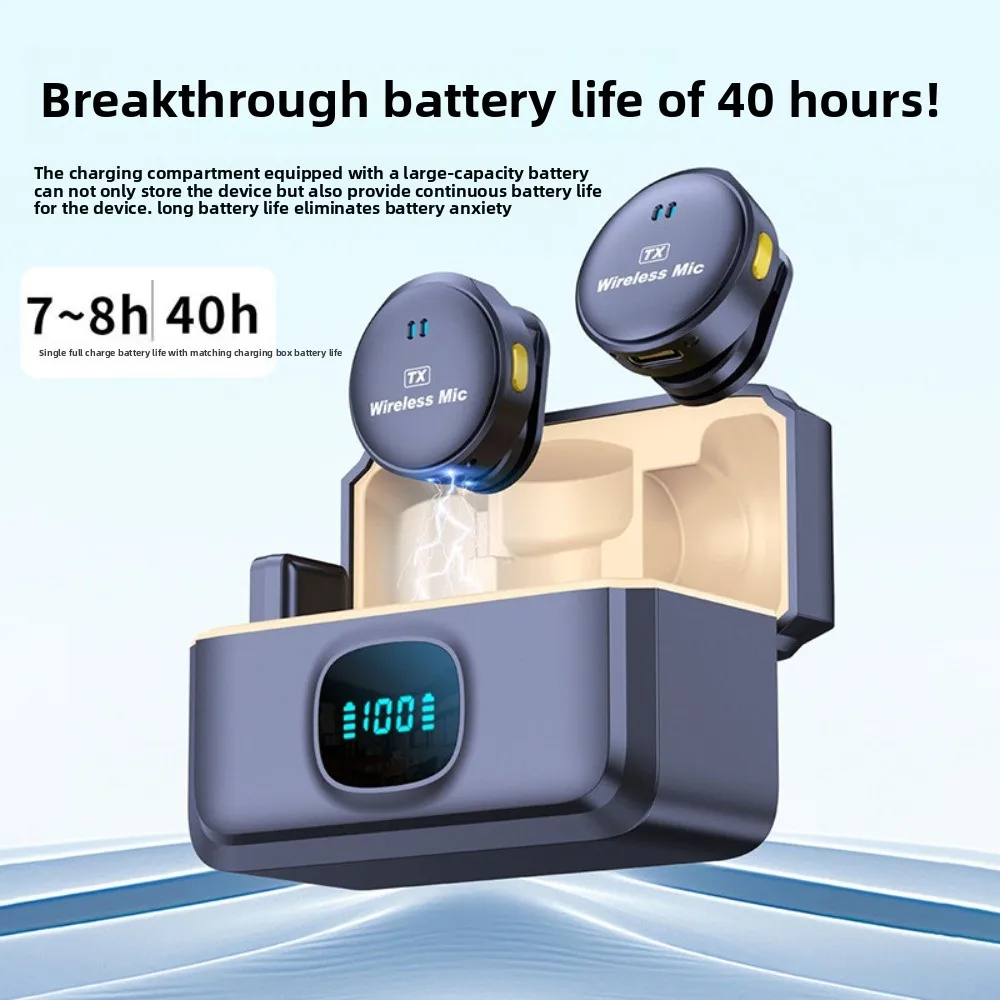 

Приятный для бюджета беспроводной петличный микрофон Q8, комплект из 2 магнитных зажимов с цифровым дисплеем — Plug Play для видеозаписи в прямом эфире