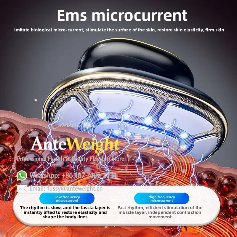 

RF Body Sculpting Machine, Home Use for Belly Fat Reduction & Shaping | Microcurrent & LED Light Massager for Toning