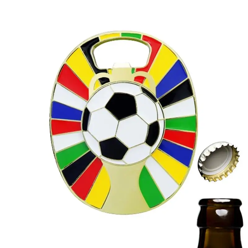 Soccer Bottle Opener 2024 European Cup Football Fridge Magnets Party Favor Magnetic Soccer Bottle Opener For Football Fans