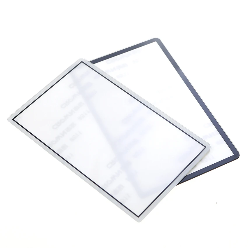 YuXi Top Surface Plastic & Glass Mirror Outer Lens Cover Upper LCD Screen For New 3DS Black White