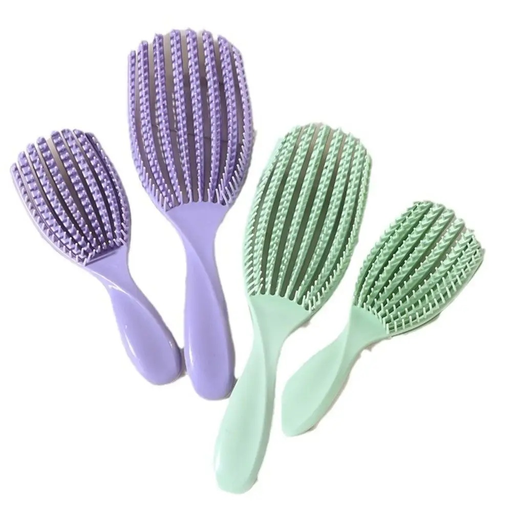 Anti-static Hollowing Out Massage Comb Hollow Hair Fluffy Scalp Massage Comb Wet Dry Elastic Air Cushion Comb Nylon Salon