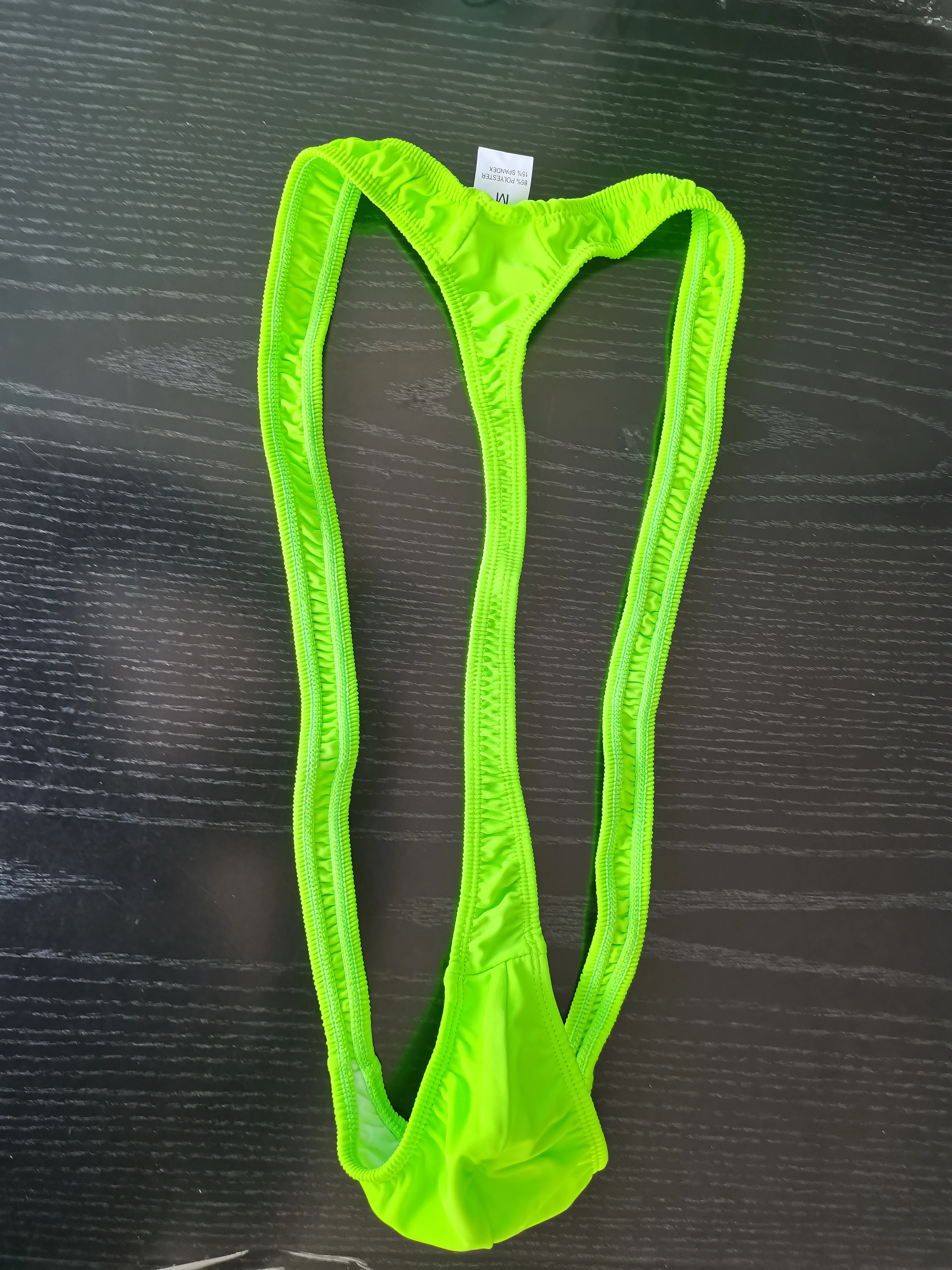 Green Borat Mankini Thong Lingerie Fancy Dress men panty ecoparty swim wear for man