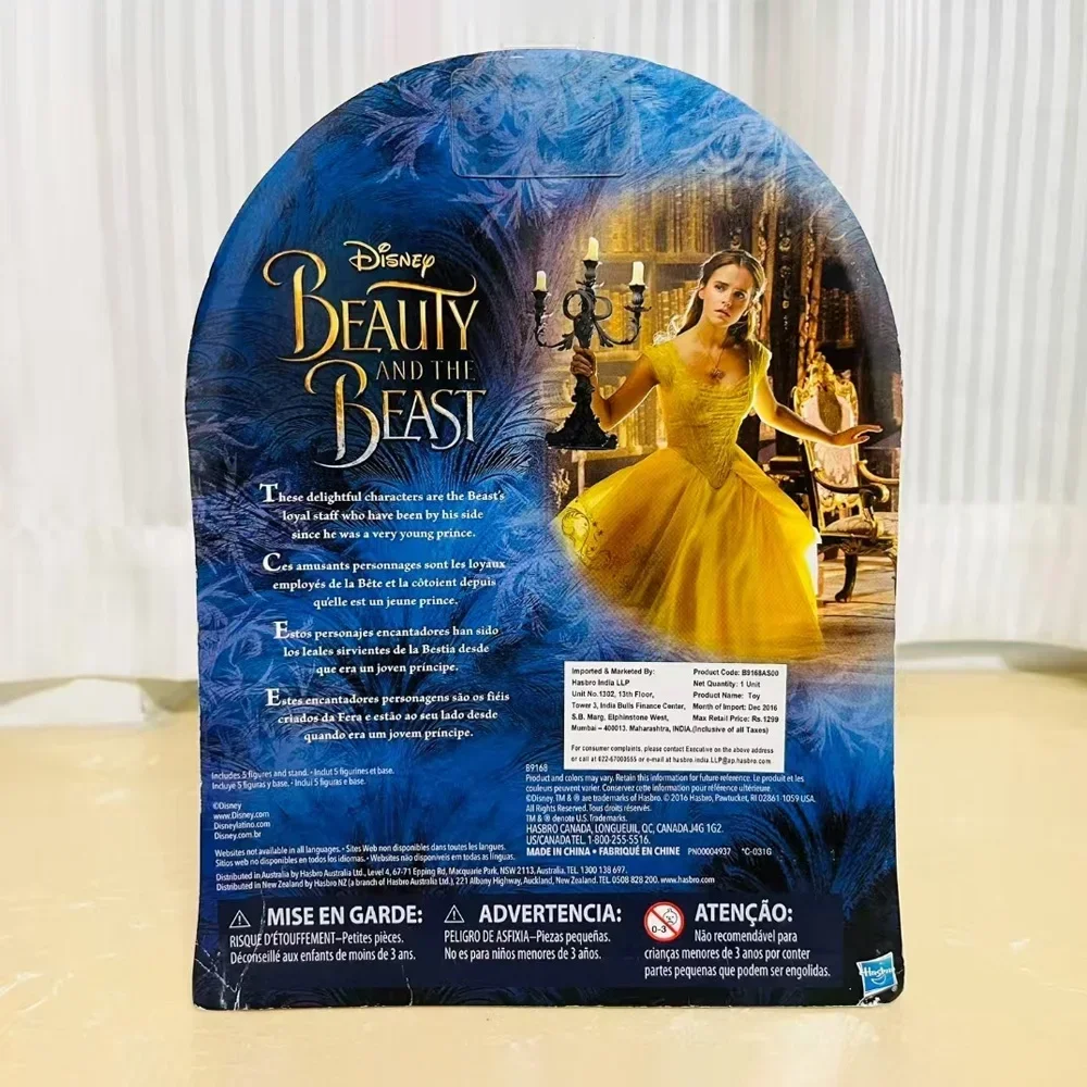 ديزني الأميرة الجمال والوحش شخصيات صغيرة الجدول الحلي جرس السيدة بوتس لوميير كوجسورث نموذج لعب الاطفال لعبة هدية