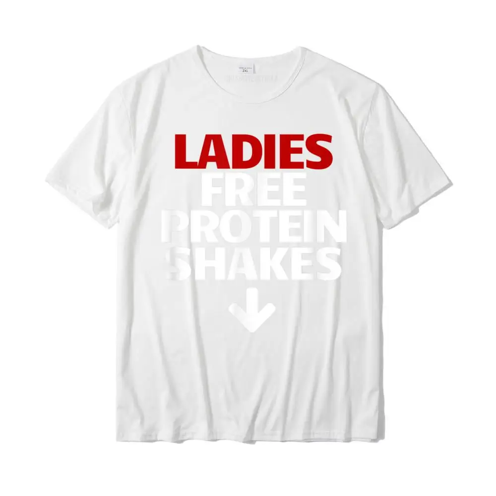 Ladies Free Protein Shakes T Shirt Printed Tops & Tees Cotton Men T Shirts Printed Oversized Christmas Tee Shirt