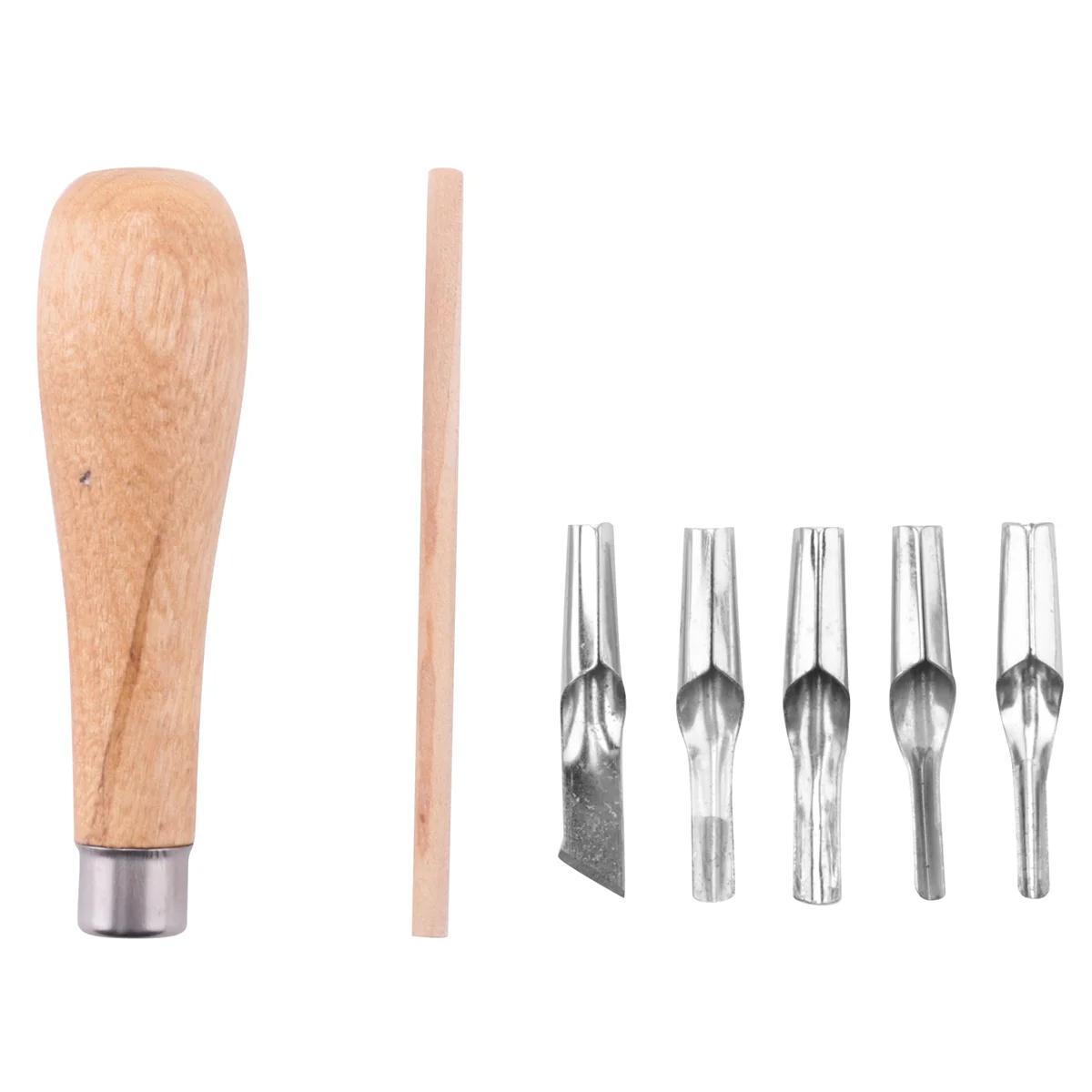 Block Cutting Rubber Stamp Carving Tools with 5 Blade Wood Handle Printmaking Carving Tools Set