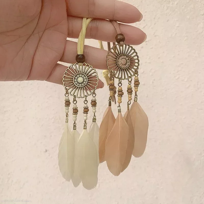 Mini Dream Catcher Handcraft Car Pendnat Feather Wind Chimes Girls Room Wall Hanging Home Decoration Keychain Birthday Gifts NEW