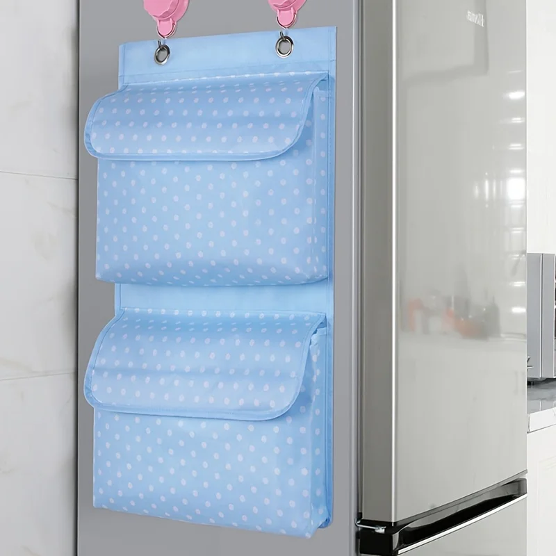 1PC Oxford cloth cover hanging multi-layer storage bag behind the door multi-compartment hanging bag wall storage bag storage ba