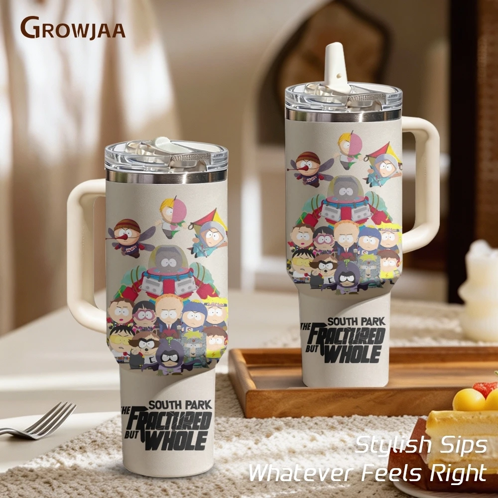Klassische Cartoon-Anime S-South Park Vakuumflaschen 40oz Vakuumisolierter Reisebecher - Edelstahl-Trinkbecher mit Deckel