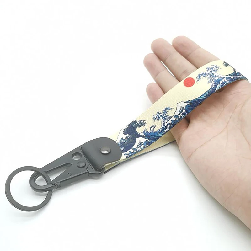 Nylon Transferência Térmica Keychain para carro japonês, Chaveiro Strap Lanyard, Modificado Auto Pingente, Corda Chave