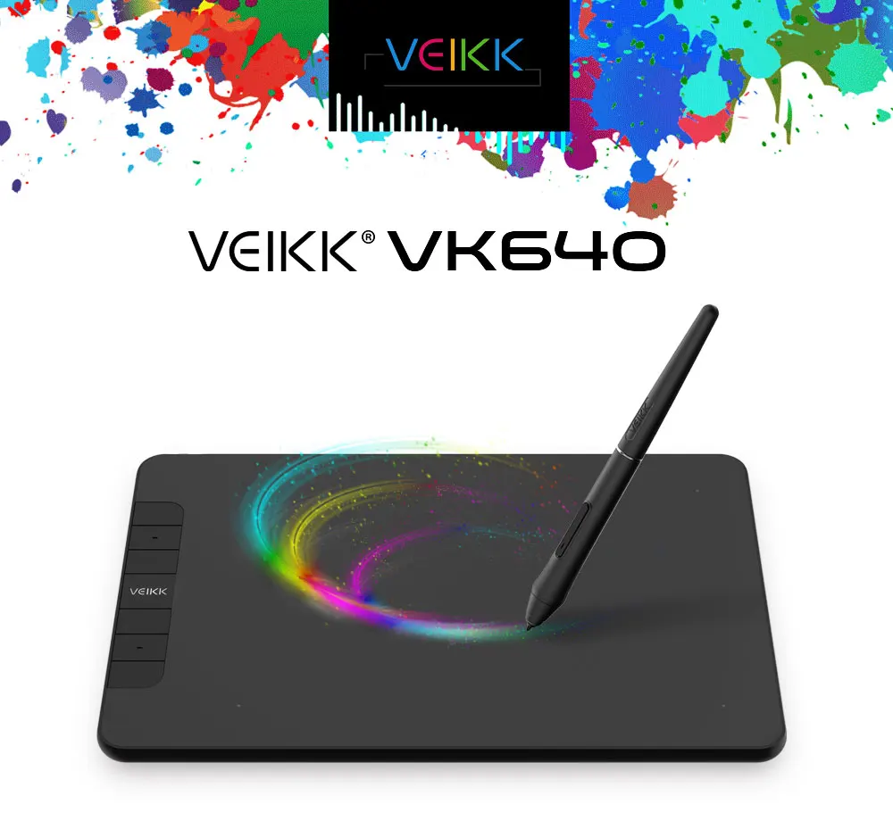 

VEIKK VK640 6x4 inch Graphics Tablet Professional OSU game Drawing Writing Pad with Battery-Free Pen 8192 Levels Digital Tablet