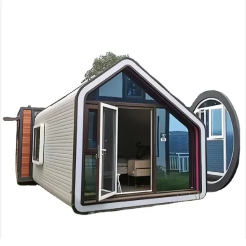 Economic Movable Prefab Tiny Hotel Mobile Home Office Pod Prefabricated Modular Warehouse and Cabin for Hotels and Homestay