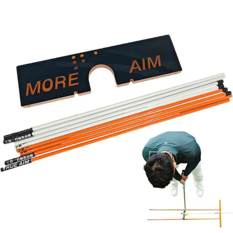 Golf Putting Trainer Target Dashboard With 8 Alignment Poles 3 In 1 Golf Swing/ Chip Practice Target Goal Swing Alignment Aiming