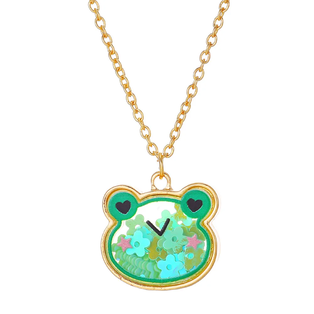 Cute Cartoon Animal Cat Frog Teddy Bear Children's Necklace