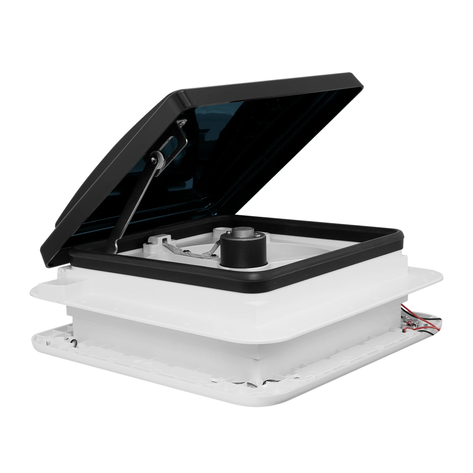 Ventilateur de toit pour camping-car avec lumière, 3 vitesses, ventilateur de remplacement pour salle de bain, 12v, plafond, ascenseur manuel, ventilateur de Ventilation réversible