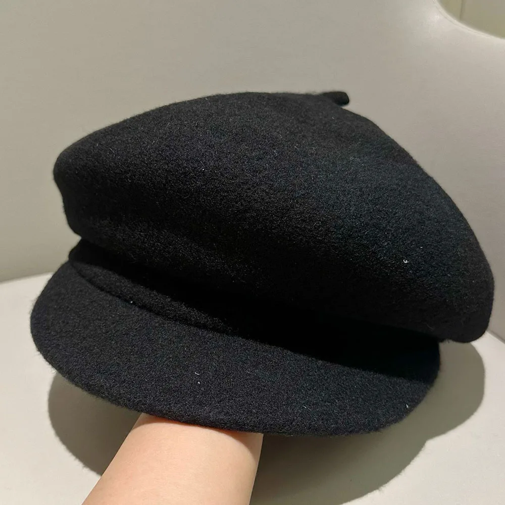 Women Wool Cap Warm Casquette Winter Hats Fashion Visor Hat Newsboy Cap Ladies Hat