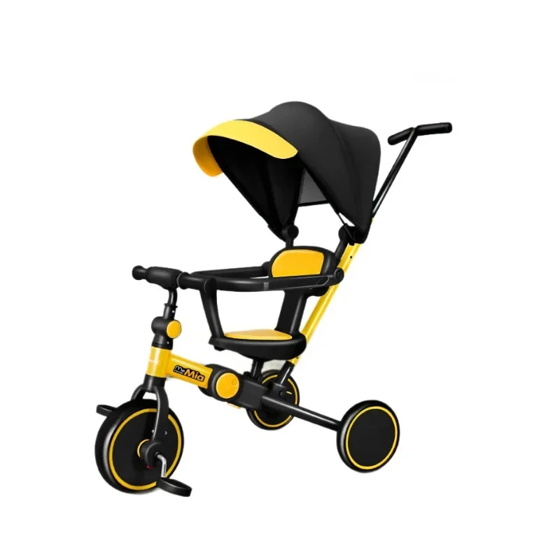 Children's Balance Bike Multi-functional Treadless Three-wheeled Sliding Trolley for 1-3 Years