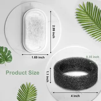 애완 동물 물 디펜서 활성탄 다층 여과 필터, 스테인레스 스틸 고양이 분수 필터, 4 개, 8 개 