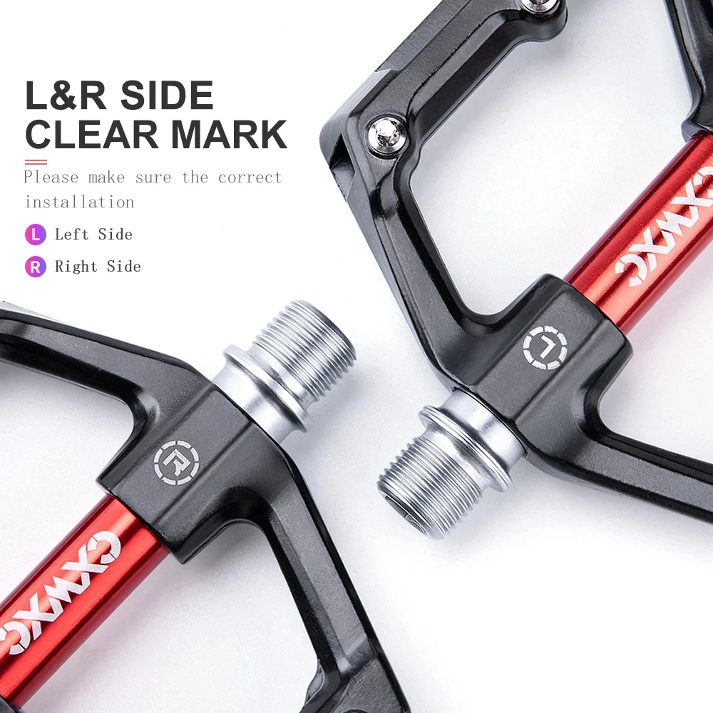 Cxwxc คันเหยียบอลูมิเนียมจักรยานเสือภูเขา, อะไหล่จักรยานไฮบริด BMX ที่ปิดสนิท CX-930คันเหยียบขี่ทุกรอบ