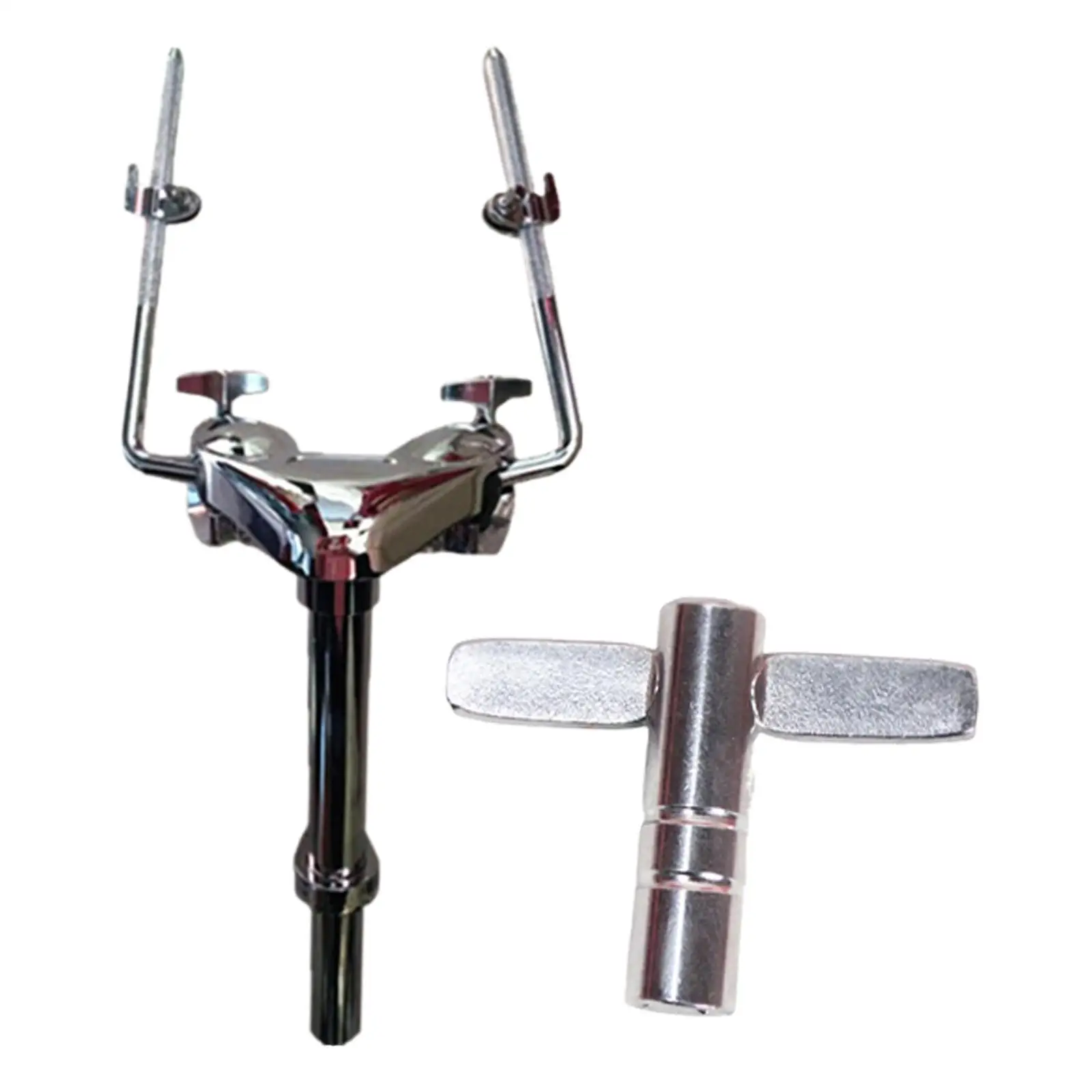 Double Tom Holder Clamp Adjustable Angle Drum Mount Lightweight Accessory Hardware for Concert Studio Drum Sets