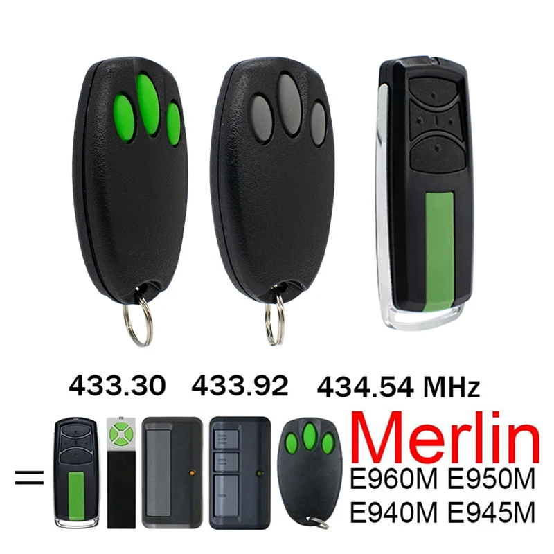 

Универсальный пульт дистанционного управления для гаражных ворот Merlin E960M Security+2.0, совместимый с Merlin+ 94335E 4335E TX2EV 433.92 МГц, для открывания ворот.
