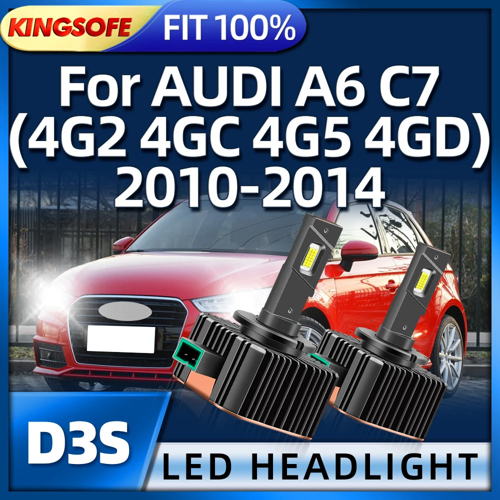 

Roadsun D3S LED Headlamp Bulbs 6000K White 30000LM Headlight For AUDI A6 C7 4G2 4GC 4G5 4GD 2010 2011 2012 2013 2014