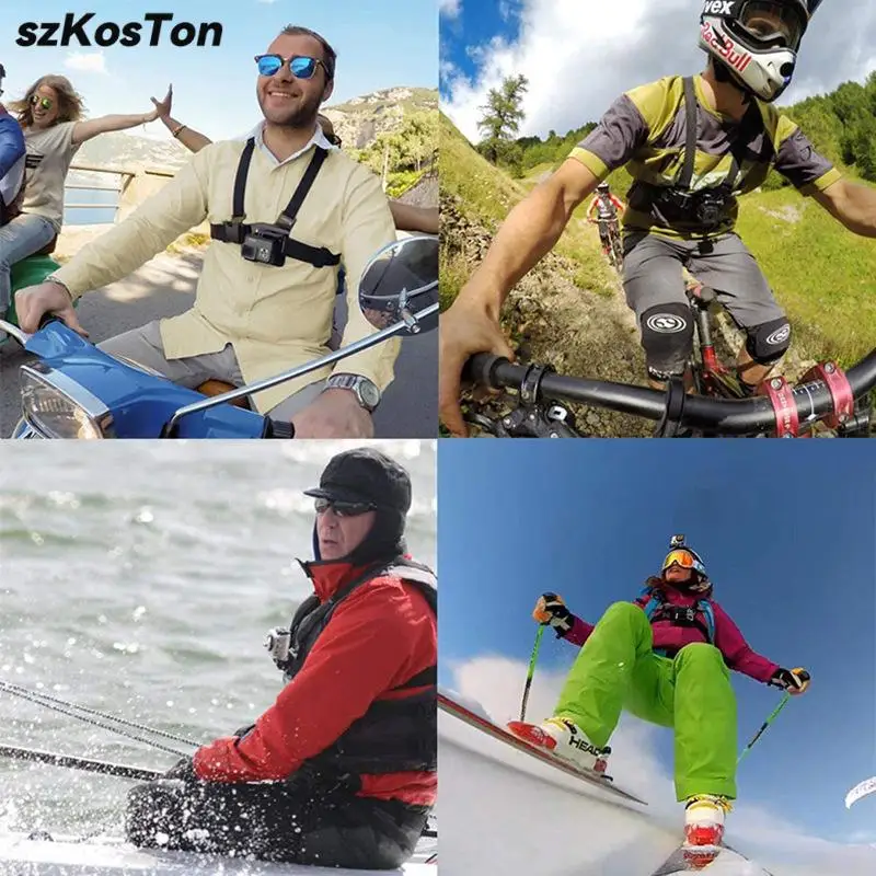 For GoPro Accessories Adjustable Chest Mount Harness Chest Strap Belt for Go Pro 13 12 11 10 9 8 7 Insta360 X5 X4 Sport Camera