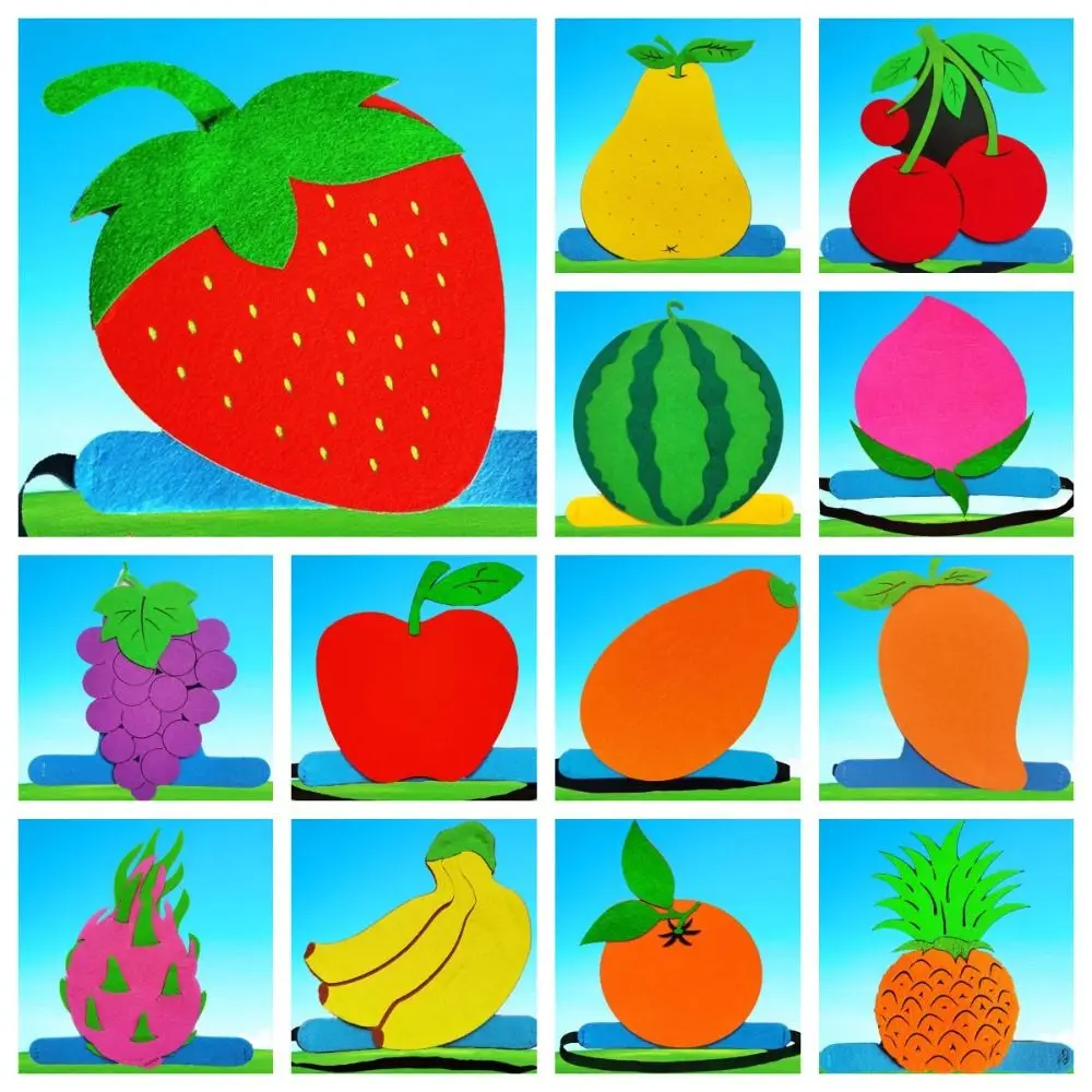 Тканевая повязка на голову с фруктами и рисунком, забавный креативный головной убор с арбузом для детей, персонализированный эластичный головной убор для детского сада