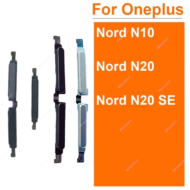 Botones Laterales de Encendido/Apagado y Volumen para OnePlus 1+ Nord N10 N20 SE 5G, Repuestos para Reparación de Botones de Volumen y Encendido