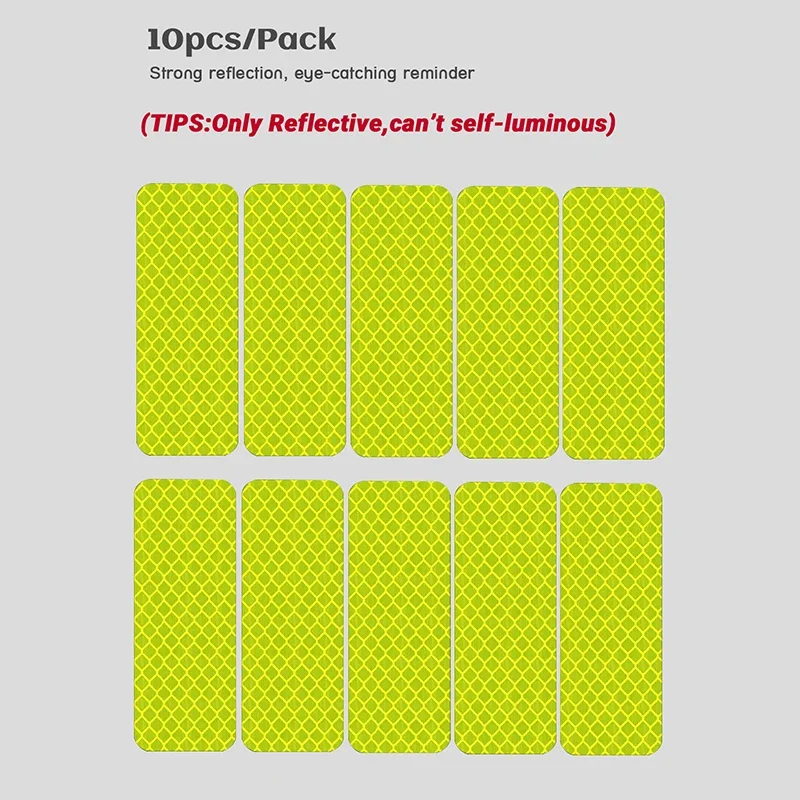 10pcs Baby Stroller Safety Warning Sticker Waterproof Night Anti-collision Reflective Patch Multifunction Stroller Accessories