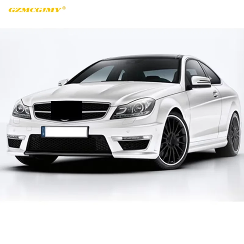 

For Mercedes-benz C-class W204 C63 2d Style 2011-13 Year Front Bumper Rear Bumper Side Skirt And Grille Pp Body Kit