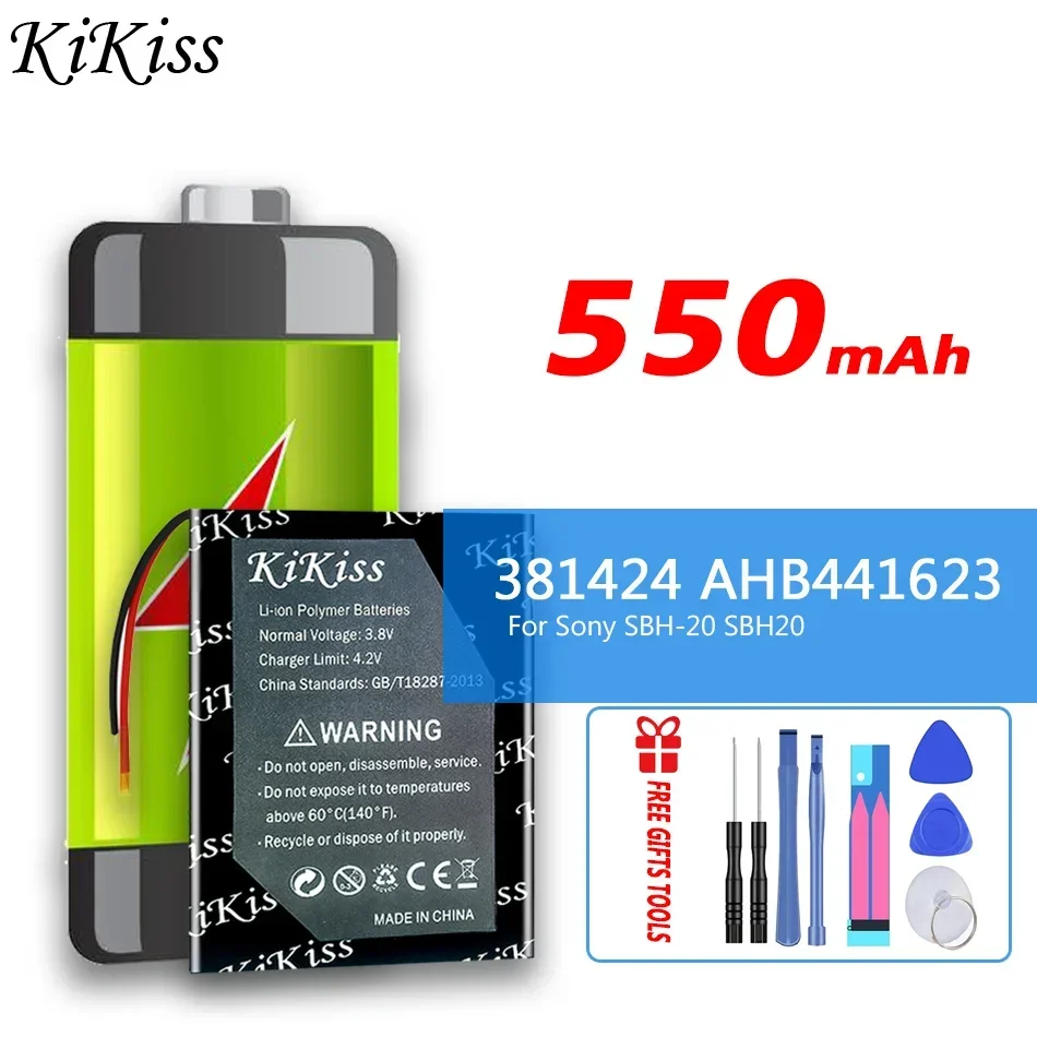 Для Sony SBH-20 SBH20 381424   AHB 441623   Аккумулятор для аудиоресивера Bluetooth емкостью 550 мАч