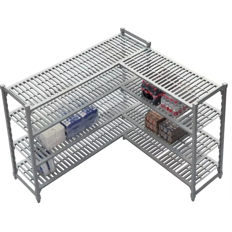 Durable And Stable Plastic Shelf / Plastic Shelving With Steel Core