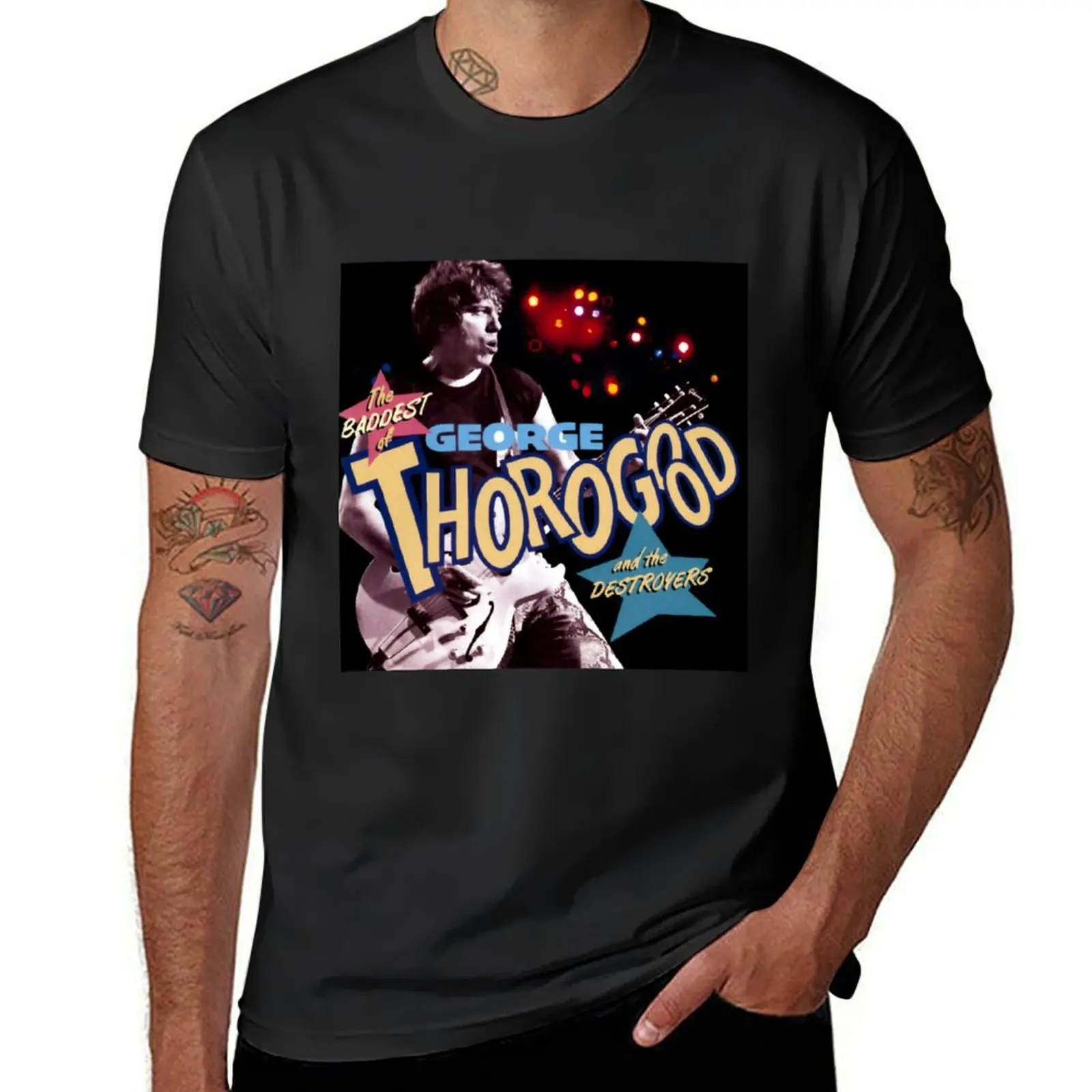 George Thorogood the baddest of george thorogood T-Shirt shirts graphic tees blacks aesthetic clothes t shirts for men cotton