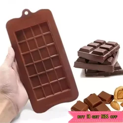 24Cavity Silicone Chocolate Molds Cake Bakeware Kitchen Baking Tools Candy Maker Sugar Mould Bar Block Ice Tray Cake Accessories